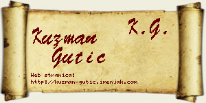 Kuzman Gutić vizit kartica